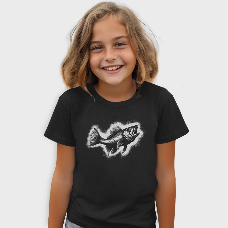 Realistic Catfish Monochromatic, Tricou Copii