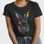 Realistic Colorful Rabbit Watercolor, Tricou Femei