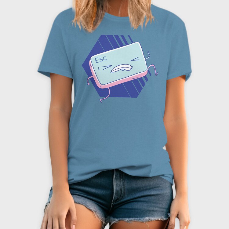 Escape Key Running Esc, Tricou Barbati (Unisex)