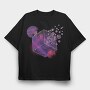 Galaxy Cube Space, Tricou Oversize Barbati (Unisex)