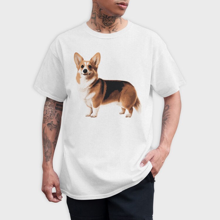 Realistic Corgi, Tricou Barbati (Unisex)