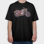 Hippie Motorcycle, Tricou Oversize Barbati (Unisex)