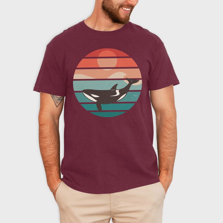 Retro Orca, Tricou Barbati (Unisex)