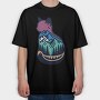 Mountain Cat Landscape, Tricou Oversize Barbati (Unisex)