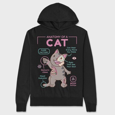 Anatomy of a Cat, Hanorac Oversize Barbati (Unisex)