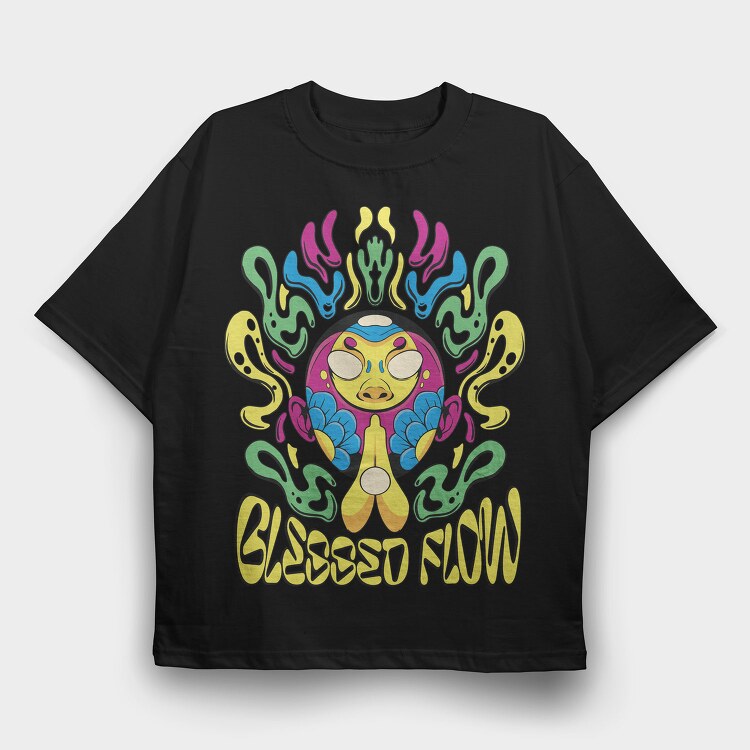 Blessed Flow Psychedelic, Tricou Oversize Barbati (Unisex)