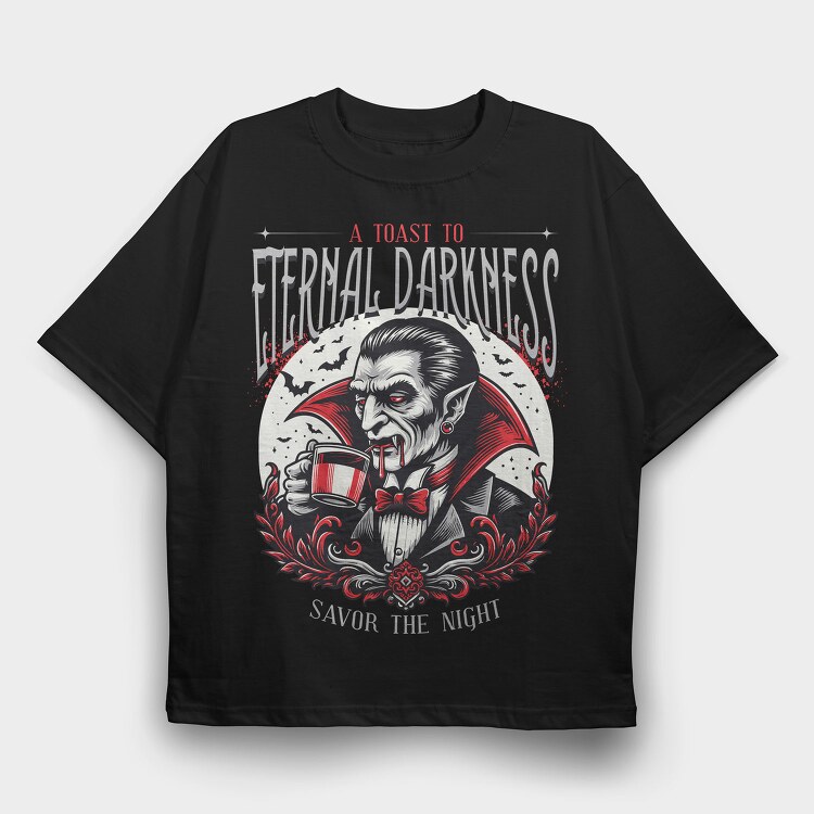 Eternal Darkness Vampire Trend, Tricou Oversize Barbati (Unisex)