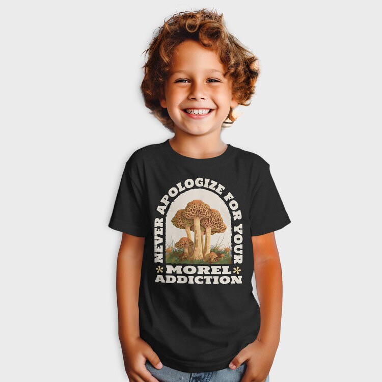 Realistic Morel Mushrooms, Tricou Copii