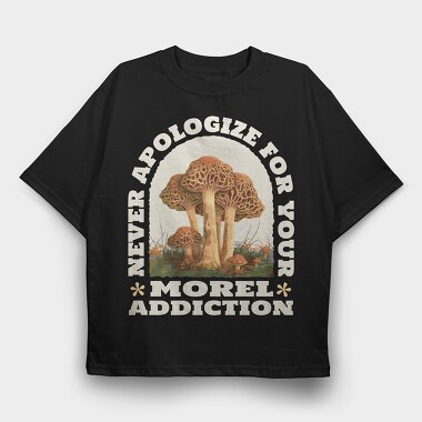Realistic Morel Mushrooms, Tricou Oversize Barbati (Unisex)