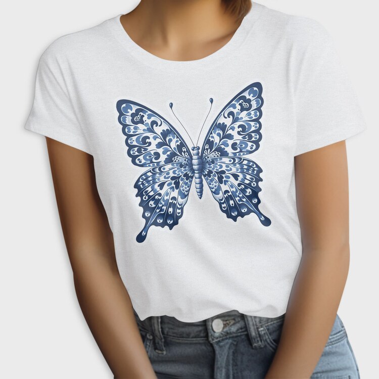 blue butterfly, Tricou Femei