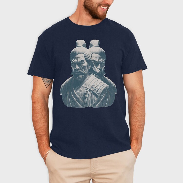 Samurais Monochrome, Tricou Barbati (Unisex)