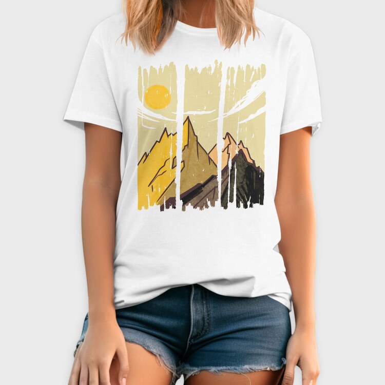 Mountain Landscape Strokes, Tricou Barbati (Unisex)