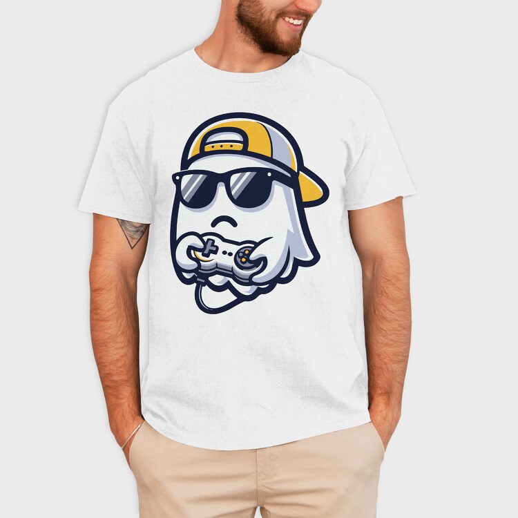 Gaming Ghost Joystick, Tricou Barbati (Unisex)