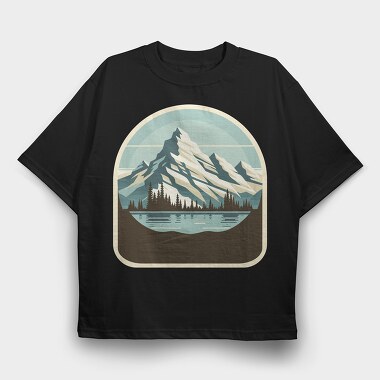 Mountain Landscape, Tricou Oversize Barbati (Unisex)