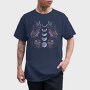 Purple Flowers Dark Moon, Tricou Barbati (Unisex)