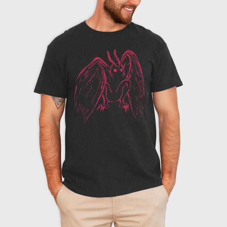 Red Mothman Creepy, Tricou Barbati (Unisex)