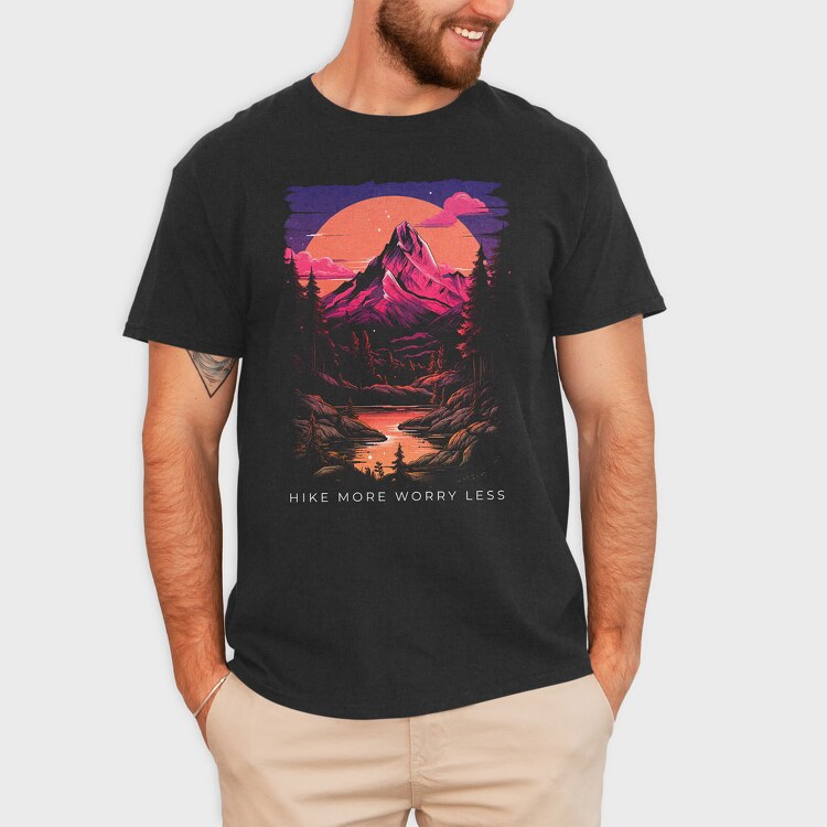 Purple Mountain Hike, Tricou Barbati (Unisex)