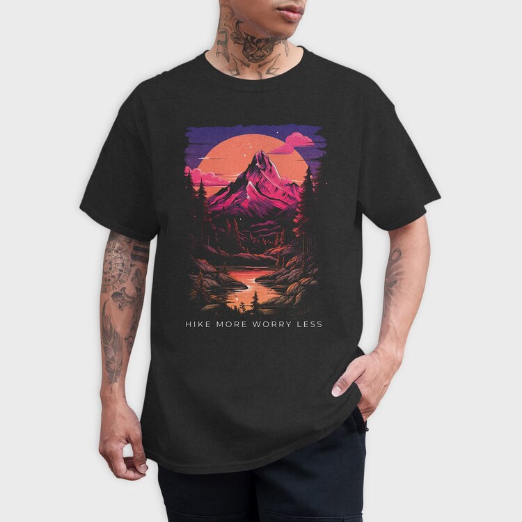 Purple Mountain Hike, Tricou Barbati (Unisex)