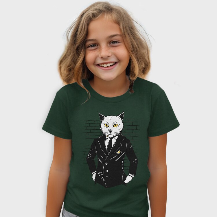 Gangster Cat In A Suit, Tricou Copii
