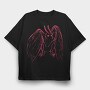 Red Mothman Creepy, Tricou Oversize Barbati (Unisex)