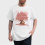 Red Panda And Sakura Tree, Tricou Barbati (Unisex)