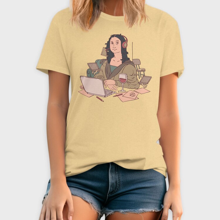 Home Office Mona Lisa, Tricou Barbati (Unisex)