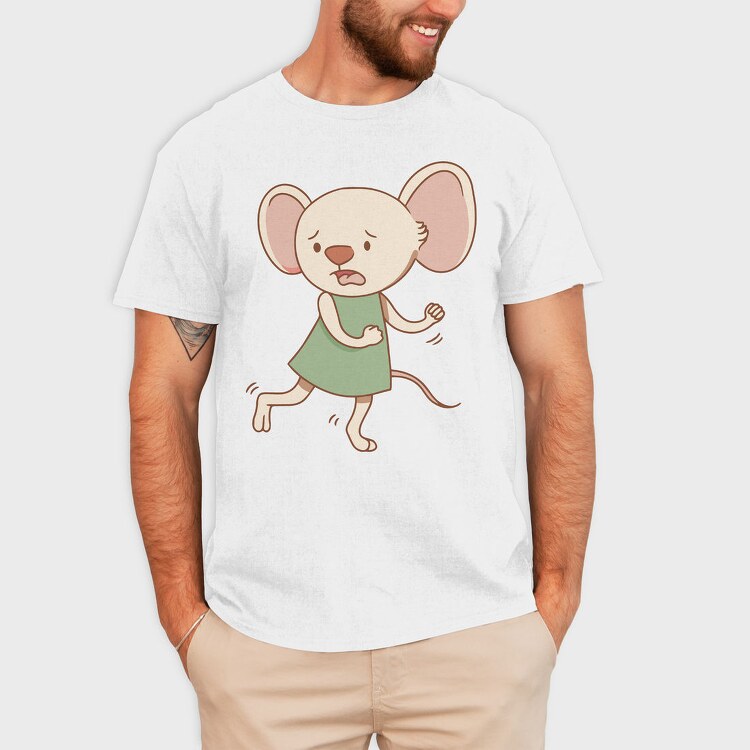 Mouse Run, Tricou Barbati (Unisex)