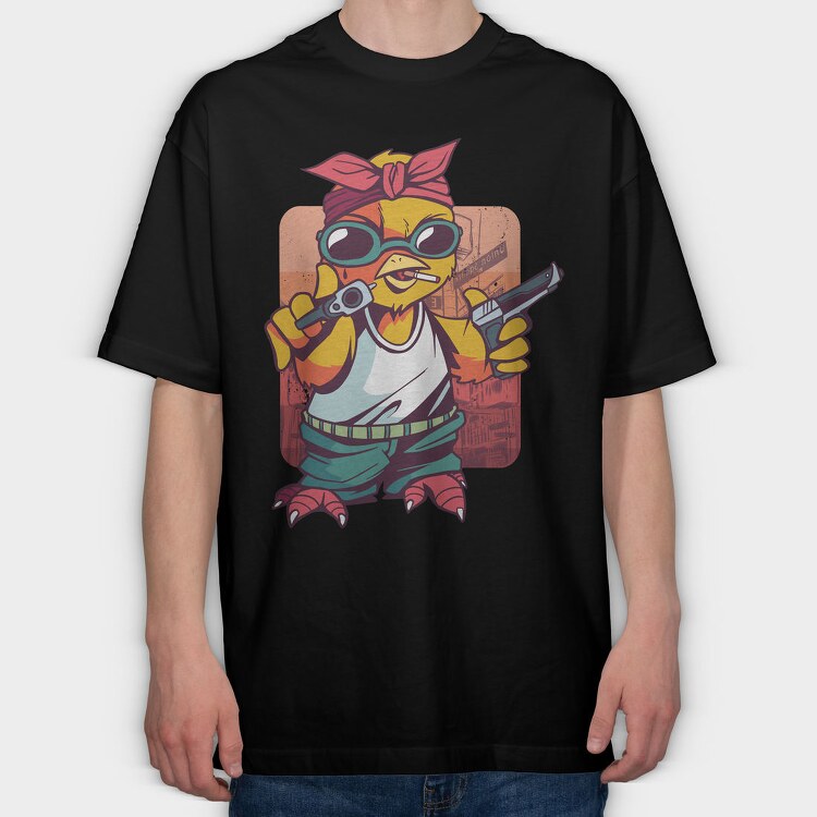 Gangster Chick Gangsta, Tricou Oversize Barbati (Unisex)