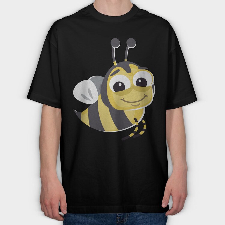 Honey Bee Smile, Tricou Oversize Barbati (Unisex)