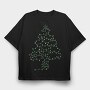 Christmas Tree Made Of Lights, Tricou Oversize Barbati (Unisex)