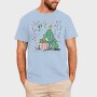 Christmas Tree New Year Character Present Pillow, Tricou Barbati (Unisex)