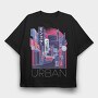 Japanese City Street In Japan, Tricou Oversize Barbati (Unisex)
