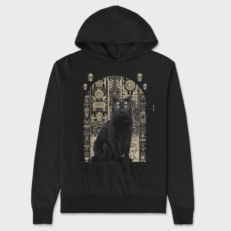 The Black Cat, Hanorac Oversize Barbati (Unisex)