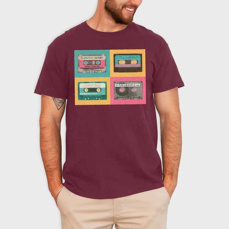 Pastel Cassettes, Tricou Barbati (Unisex)