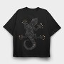 Gecko Tribal Art Hawaiian, Tricou Oversize Barbati (Unisex)