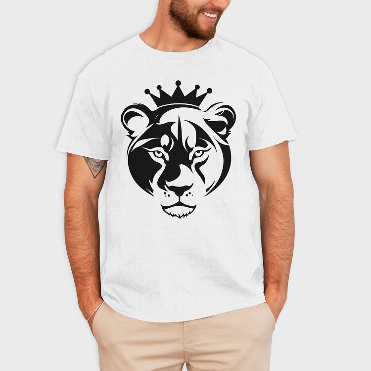 Regal Lioness Silhouette Female Lion, Tricou Barbati (Unisex)