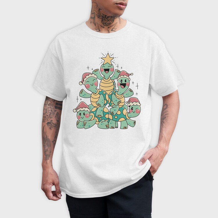 Christmas Turtles Tree X Mas, Tricou Barbati (Unisex)