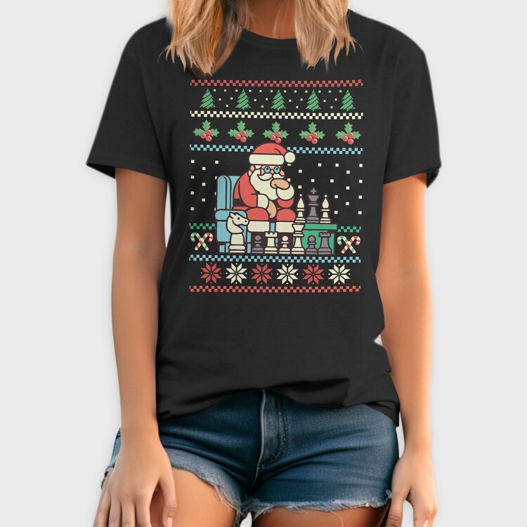 Santa Chess, Tricou Barbati (Unisex)