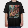Reggae Musician Abstract Music, Tricou Oversize Barbati (Unisex)