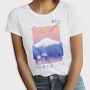 Japanese Mountain Landscape Vaporwave Anime, Tricou Femei
