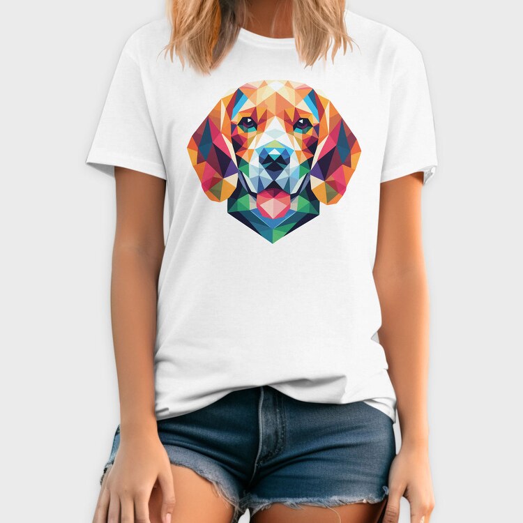 Geometric Beagle, Tricou Barbati (Unisex)