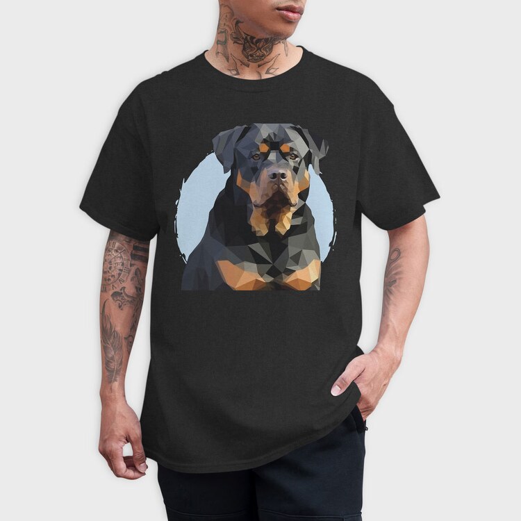 Mosaic Rottweiler, Tricou Barbati (Unisex)