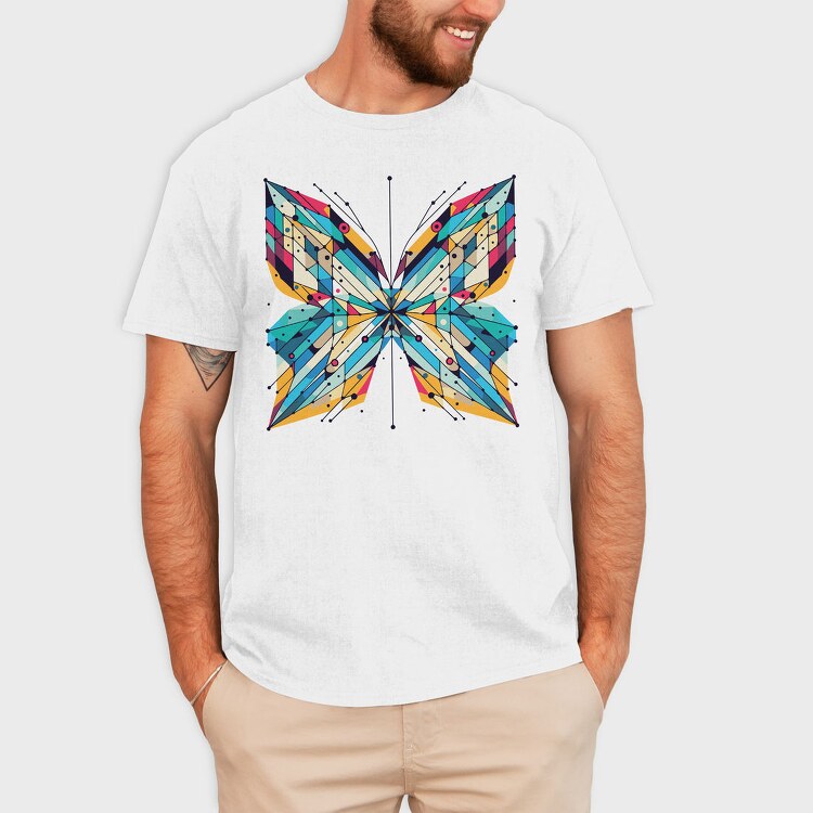 Geometric Butterfly, Tricou Barbati (Unisex)