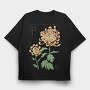 Chrysanthemum Japanese Traditional Flowers, Tricou Oversize Barbati (Unisex)