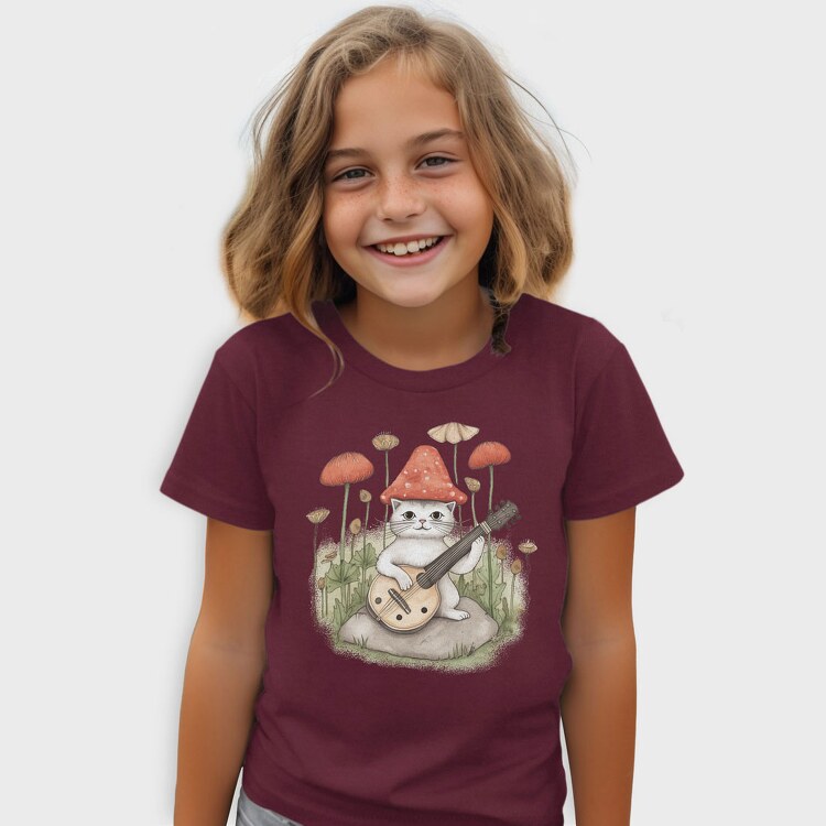 Shroom Hat Cat, Tricou Copii