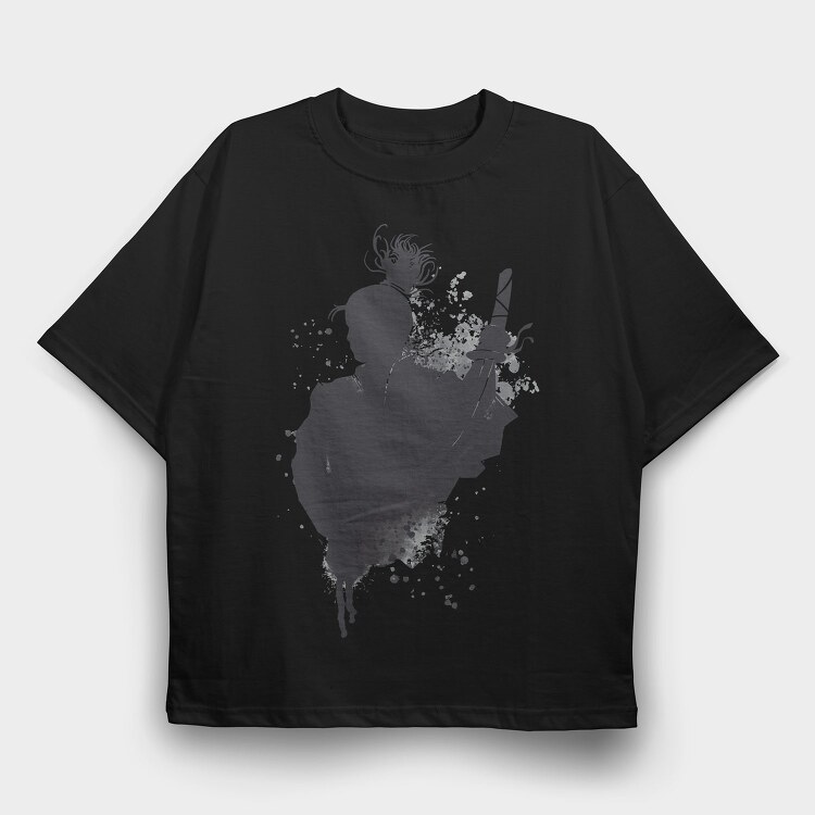Japanese Samurai Warrior Ink Art, Tricou Oversize Barbati (Unisex)