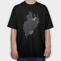 Japanese Samurai Warrior Ink Art, Tricou Oversize Barbati (Unisex)