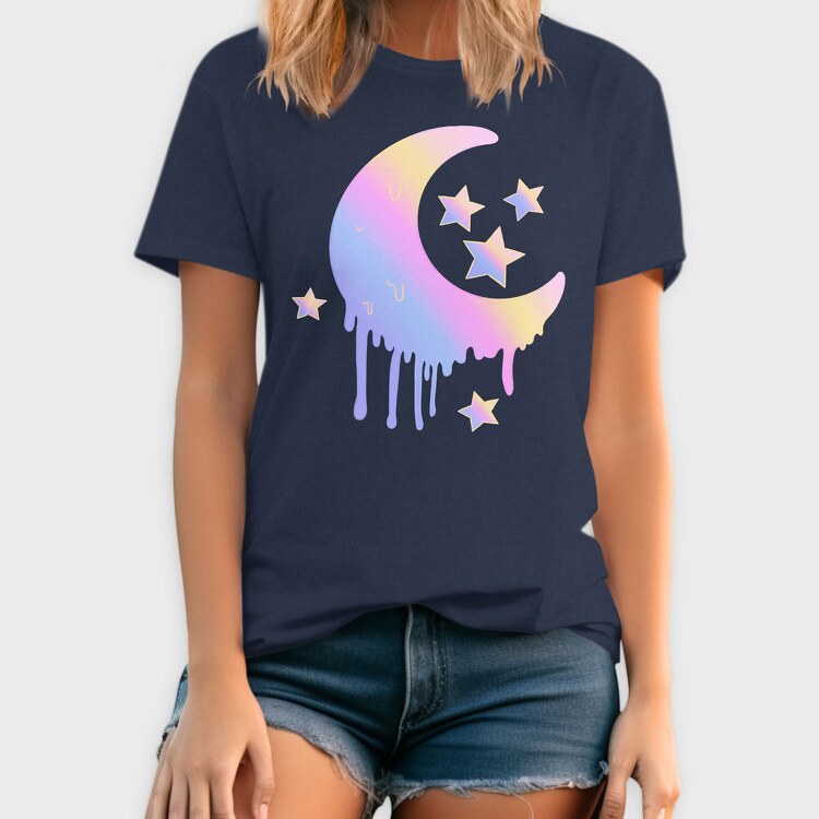 Pastel Moon, Tricou Barbati (Unisex)