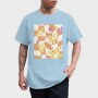 Danish Pastel Floral Checkered, Tricou Barbati (Unisex)
