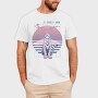 Japanese Tiger Looking Up Sakura, Tricou Barbati (Unisex)